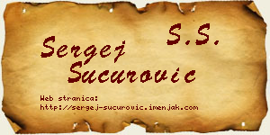 Sergej Šućurović vizit kartica